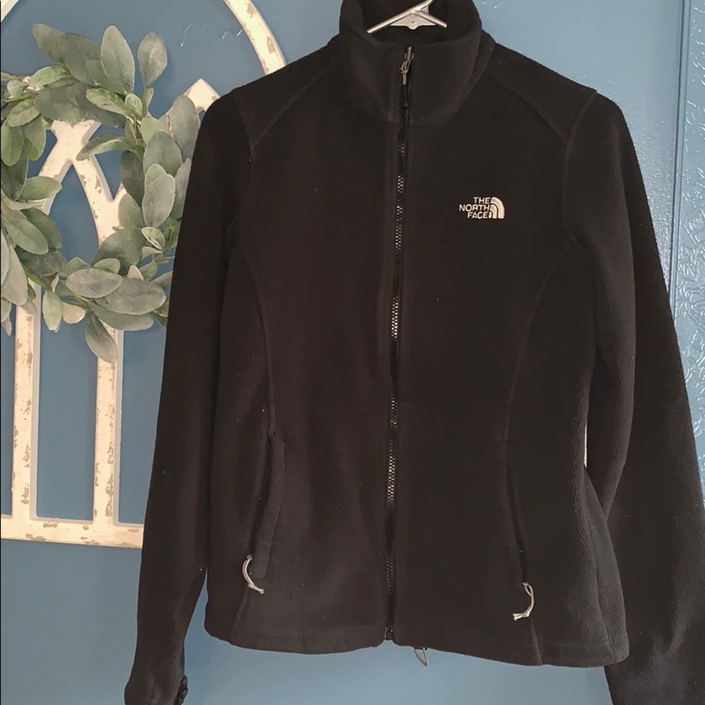 Black north face fleece jacket